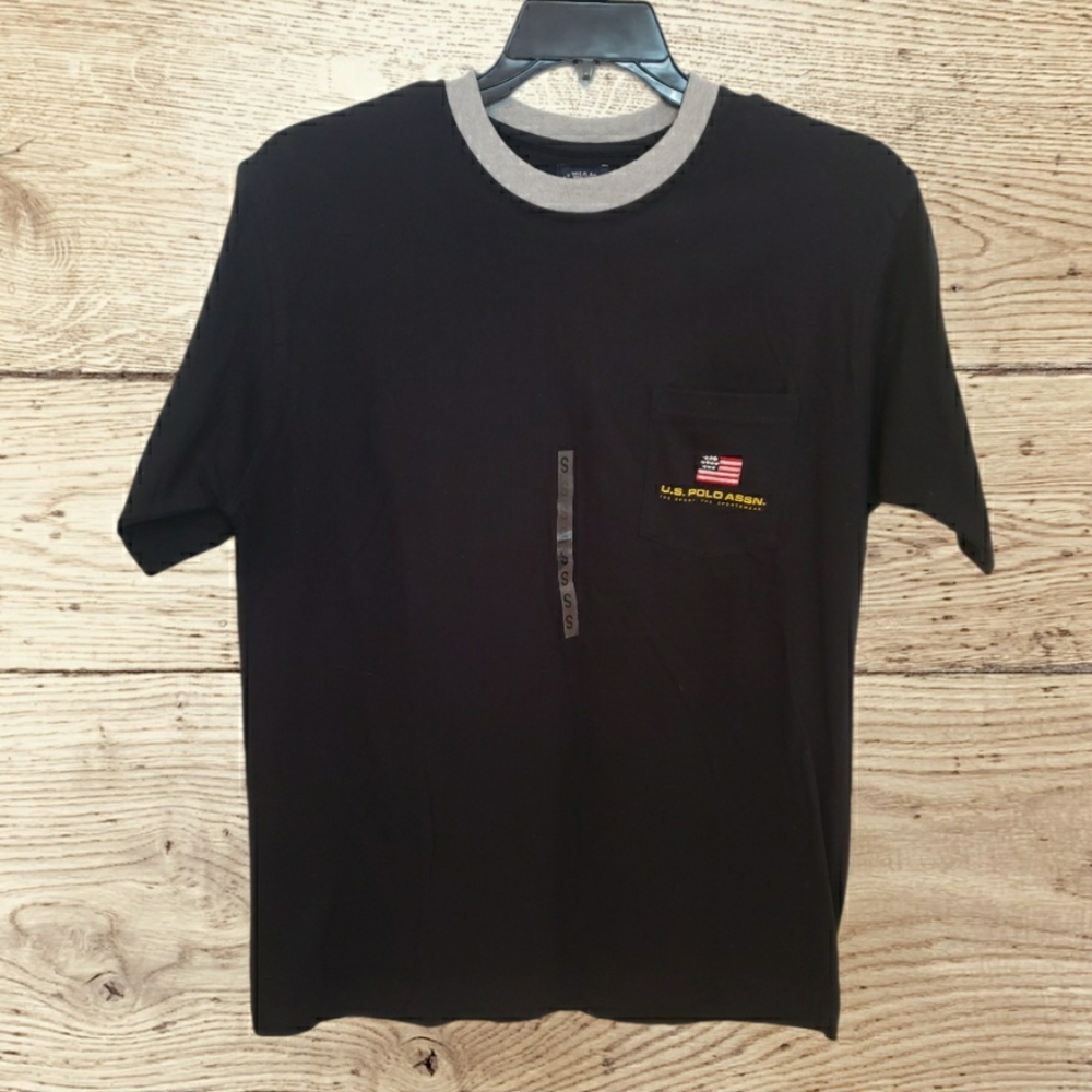 U.S. Polo Assn. Black Short Shirt, Size Small, NWT